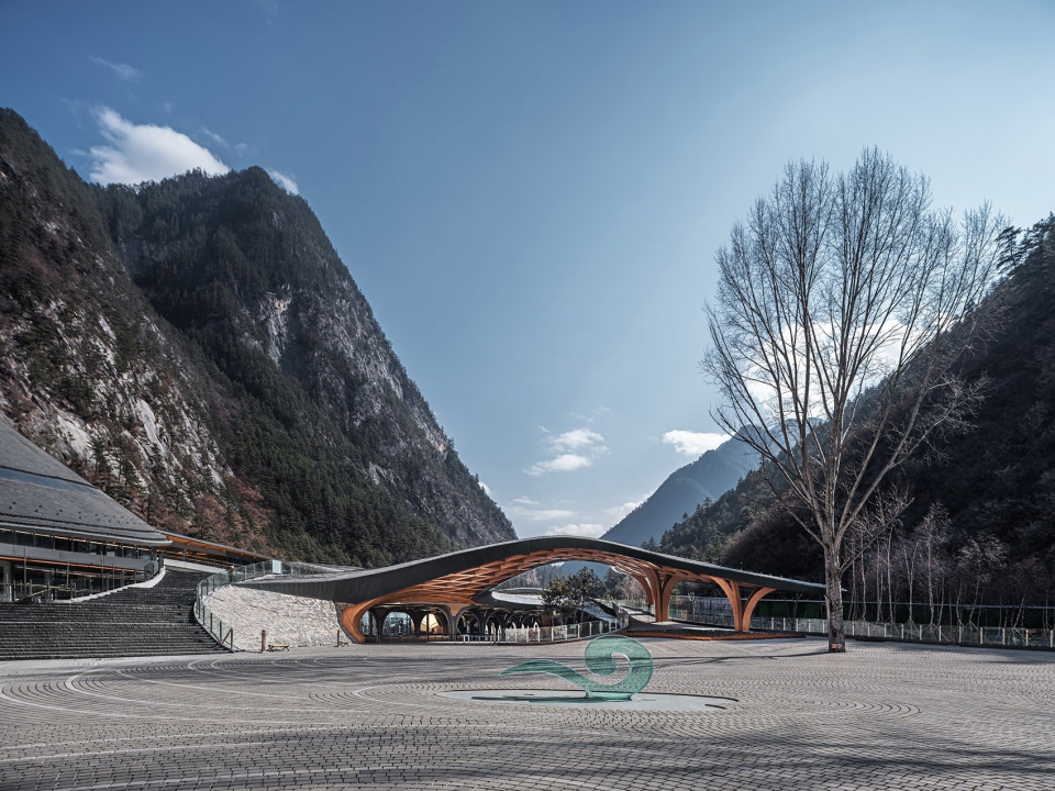 Visitor Center of Jiuzhai Valley National Park China by THAD