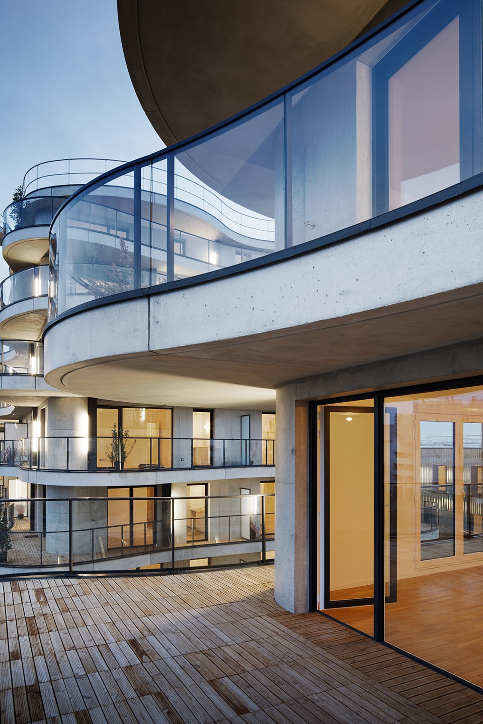 courbes公寓楼法国christopheroussellearchitecte