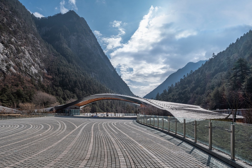Visitor Center of Jiuzhai Valley National Park China by THAD