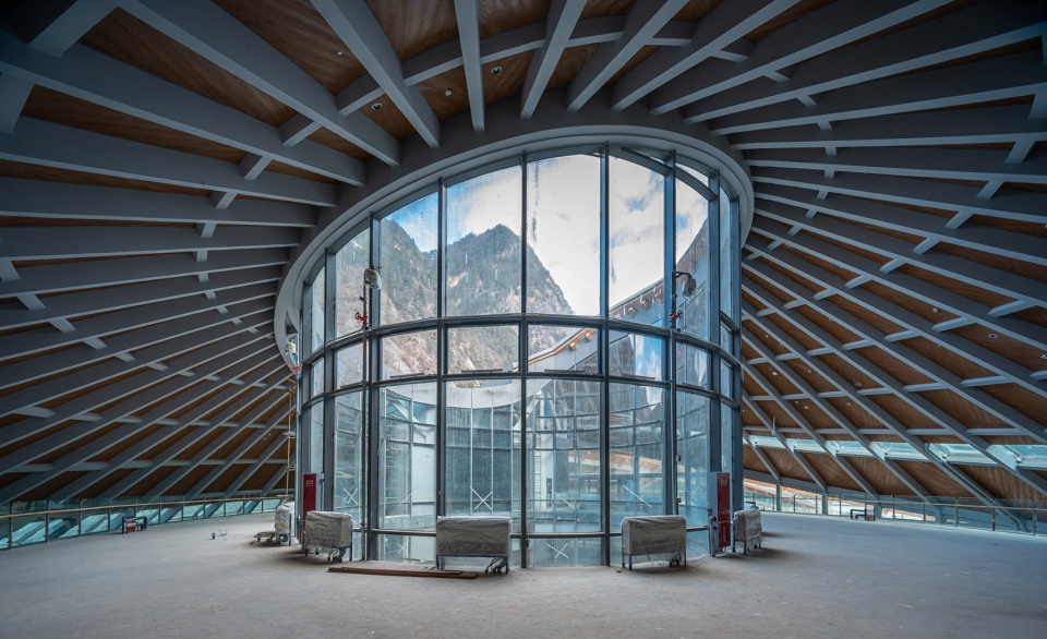 Visitor Center of Jiuzhai Valley National Park China by THAD