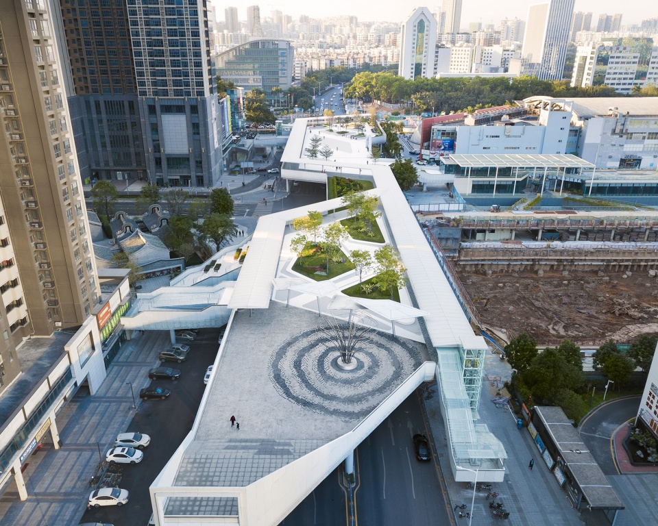 link city with nine dragon bridges longgang core area overpasses design china by fcha