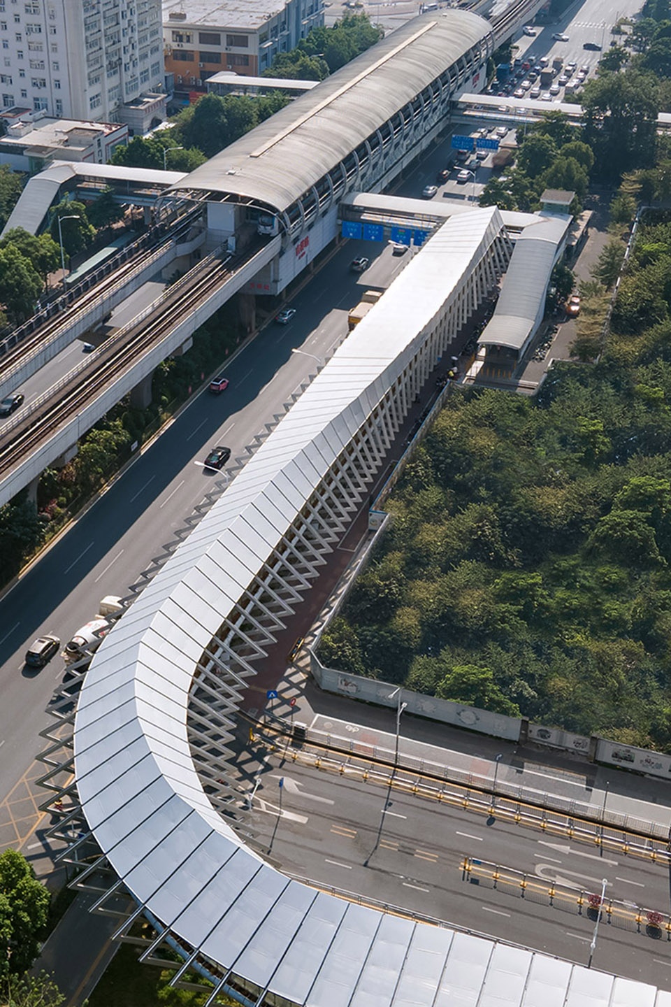 link city with nine dragon bridges longgang core area overpasses design china by fcha 1