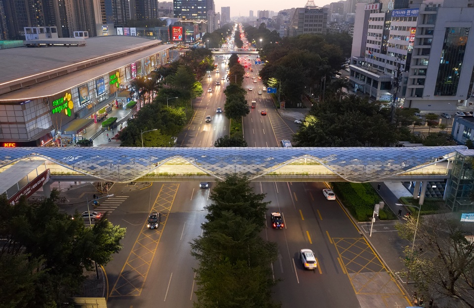 link city with nine dragon bridges longgang core area overpasses design china by fcha