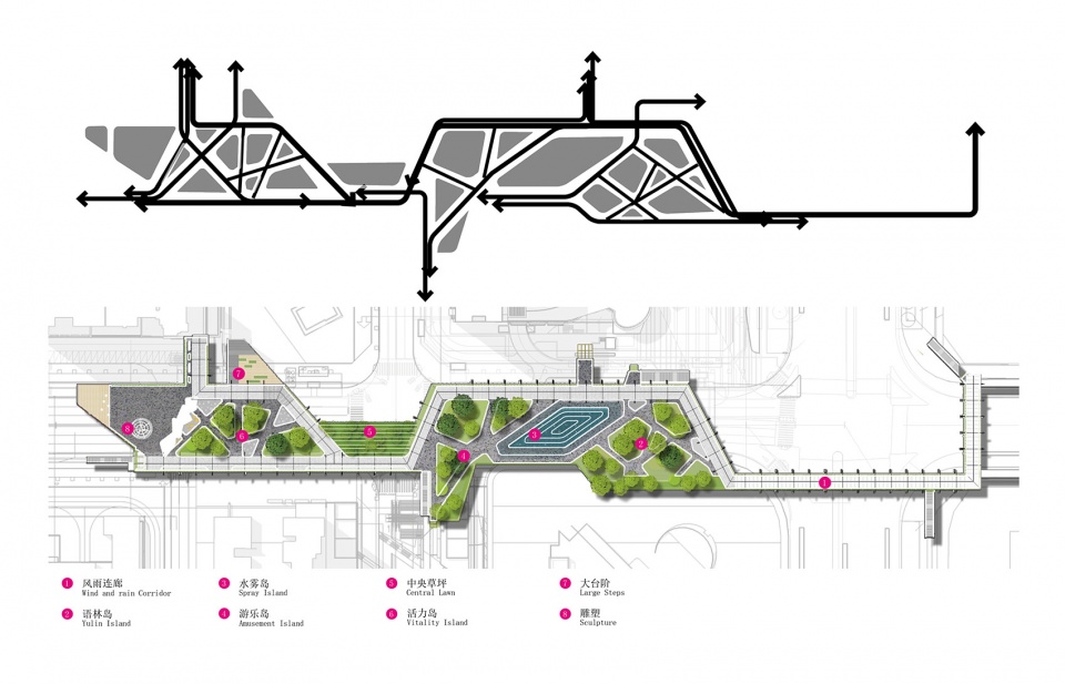 link city with nine dragon bridges longgang core area overpasses design china by fcha
