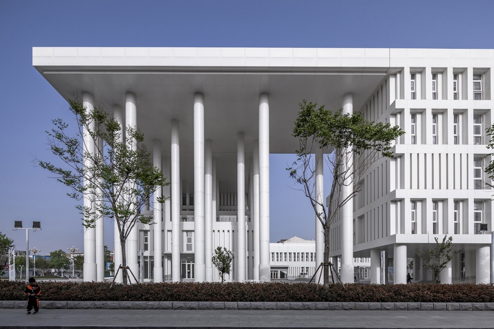 yinan library and archives china by 7 studio of school of architecture at cafa puyu studio