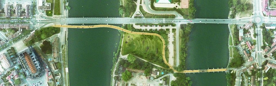 footbridges over the seine river for pedestrians and cyclists by dietmar feichtinger architectes
