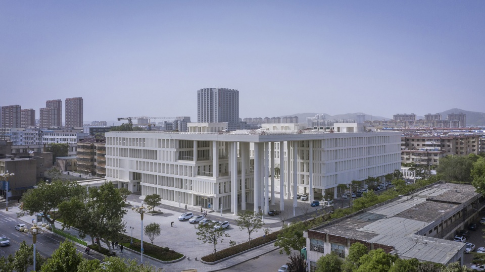 yinan library and archives china by 7 studio of school of architecture at cafa puyu studio