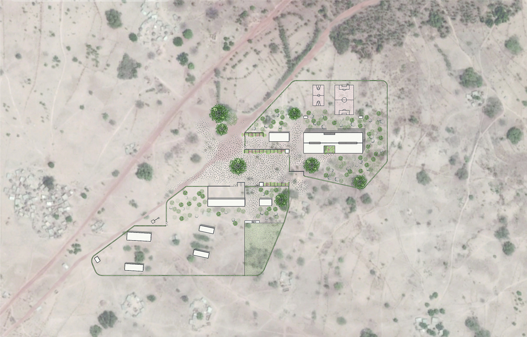secondary school and auxiliary buildings of bangre veenem school complex by albert faus