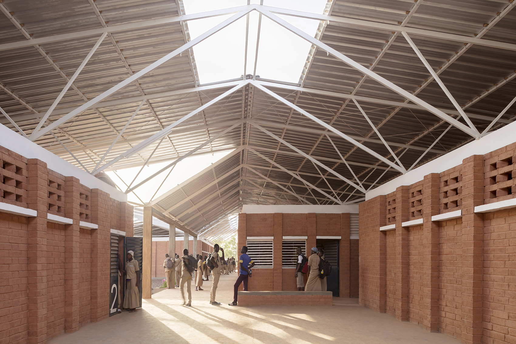 secondary school and auxiliary buildings of bangre veenem school complex by albert faus