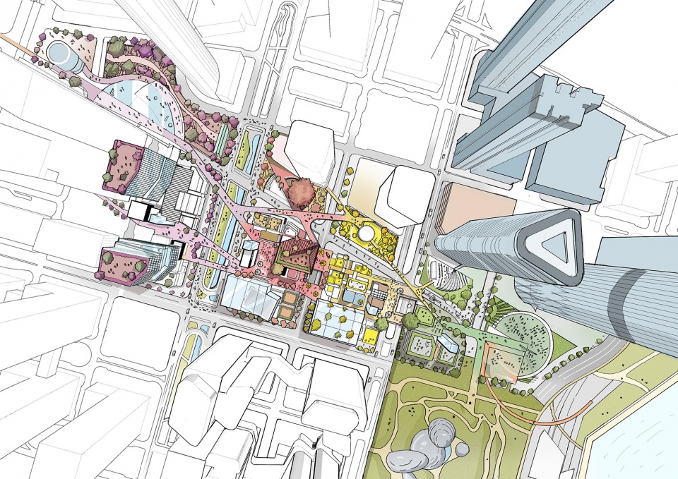 re stitching the city fabric competition winning masterplan proposal for the shenzhen bay cultural plaza in china by the oval partnership