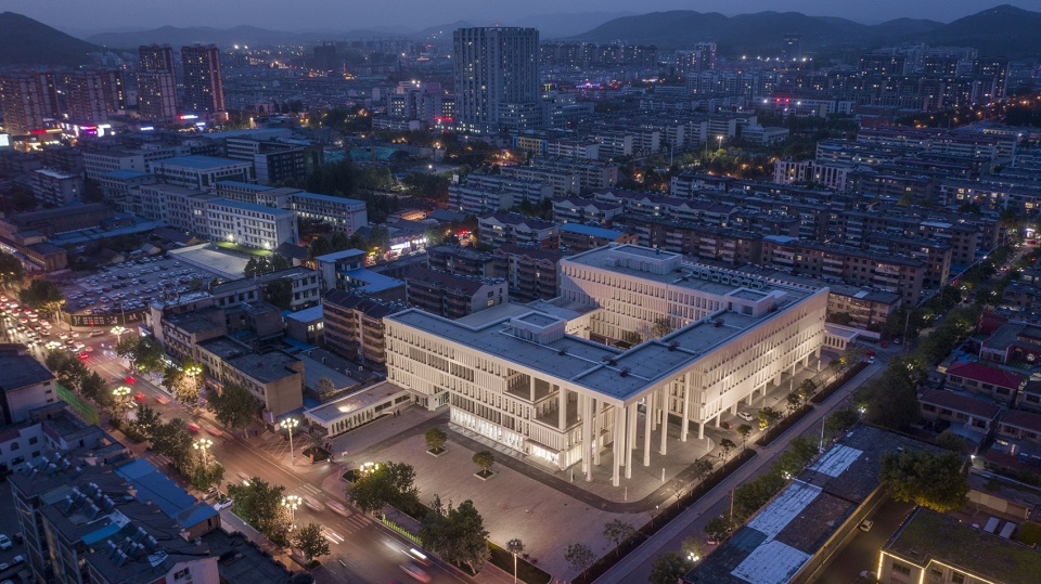 yinan library and archives china by 7 studio of school of architecture at cafa puyu studio