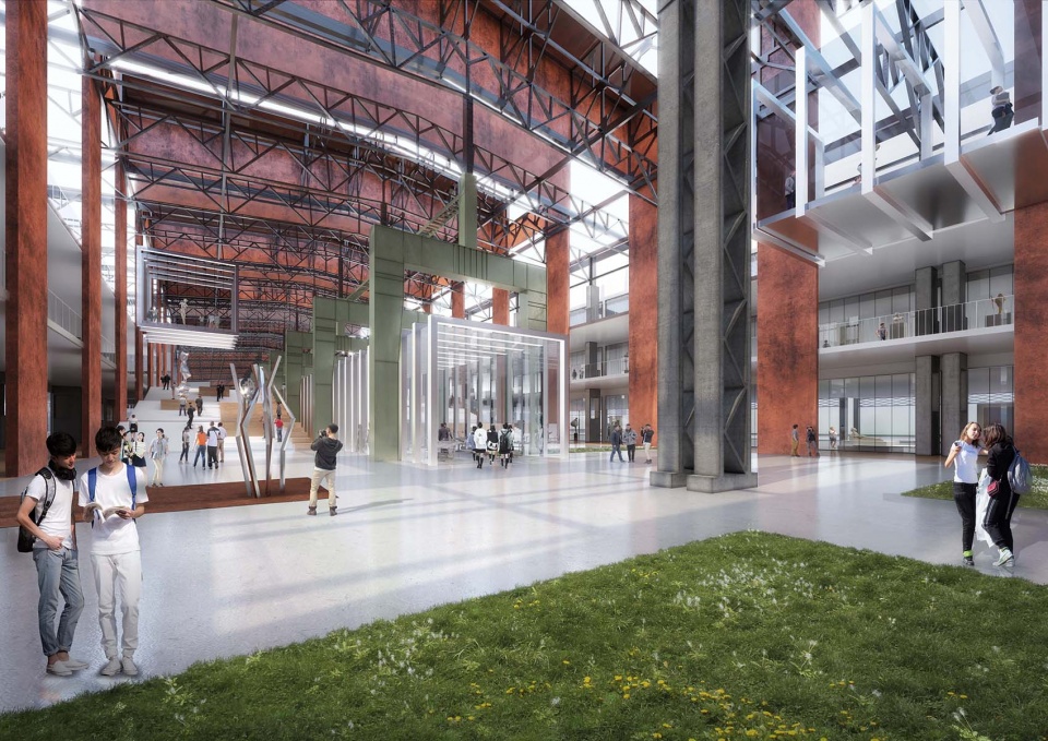 rebirth of the old factory gmp wins competition for shanghai academy of fine arts shanghai university wusong 1