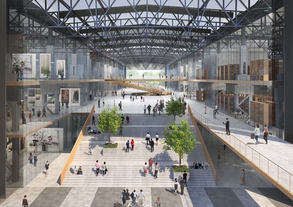rebirth of the old factory gmp wins competition for shanghai academy of fine arts shanghai university wusong 1