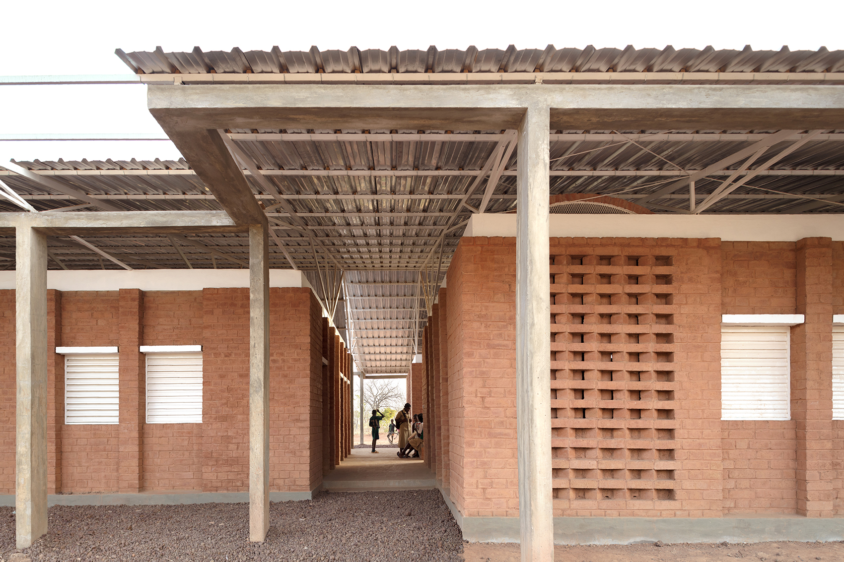 secondary school and auxiliary buildings of bangre veenem school complex by albert faus