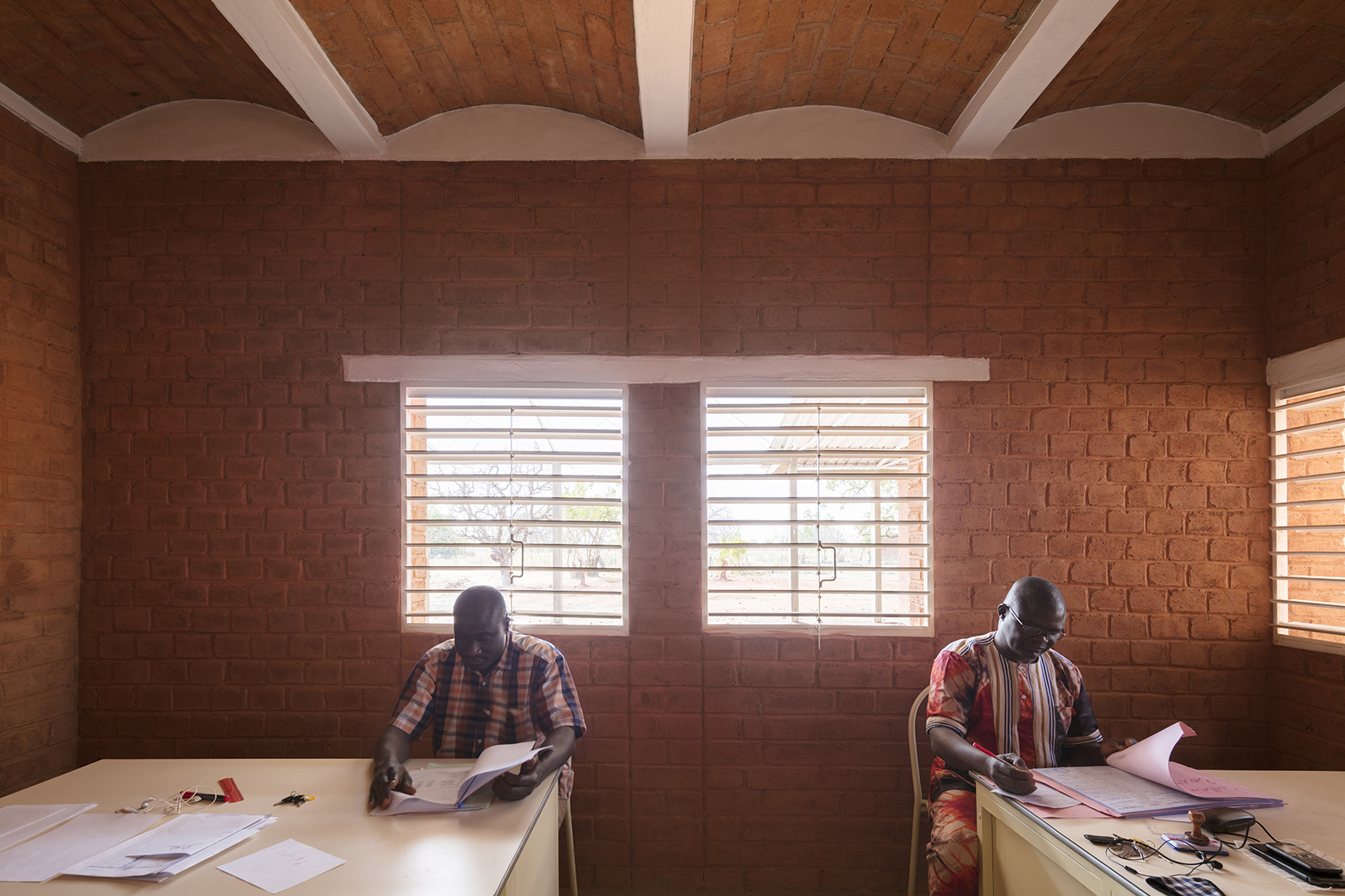 secondary school and auxiliary buildings of bangre veenem school complex by albert faus