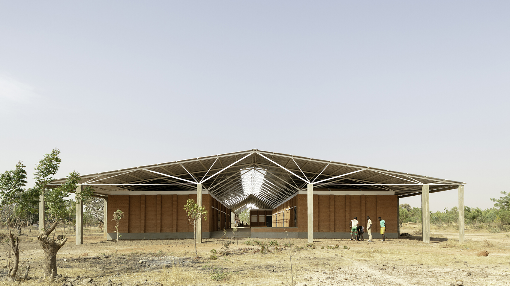 secondary school and auxiliary buildings of bangre veenem school complex by albert faus