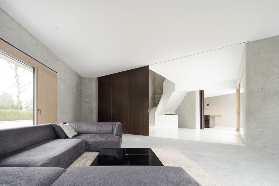 villa l by pool leber architekten