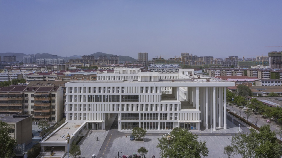 yinan library and archives china by 7 studio of school of architecture at cafa puyu studio