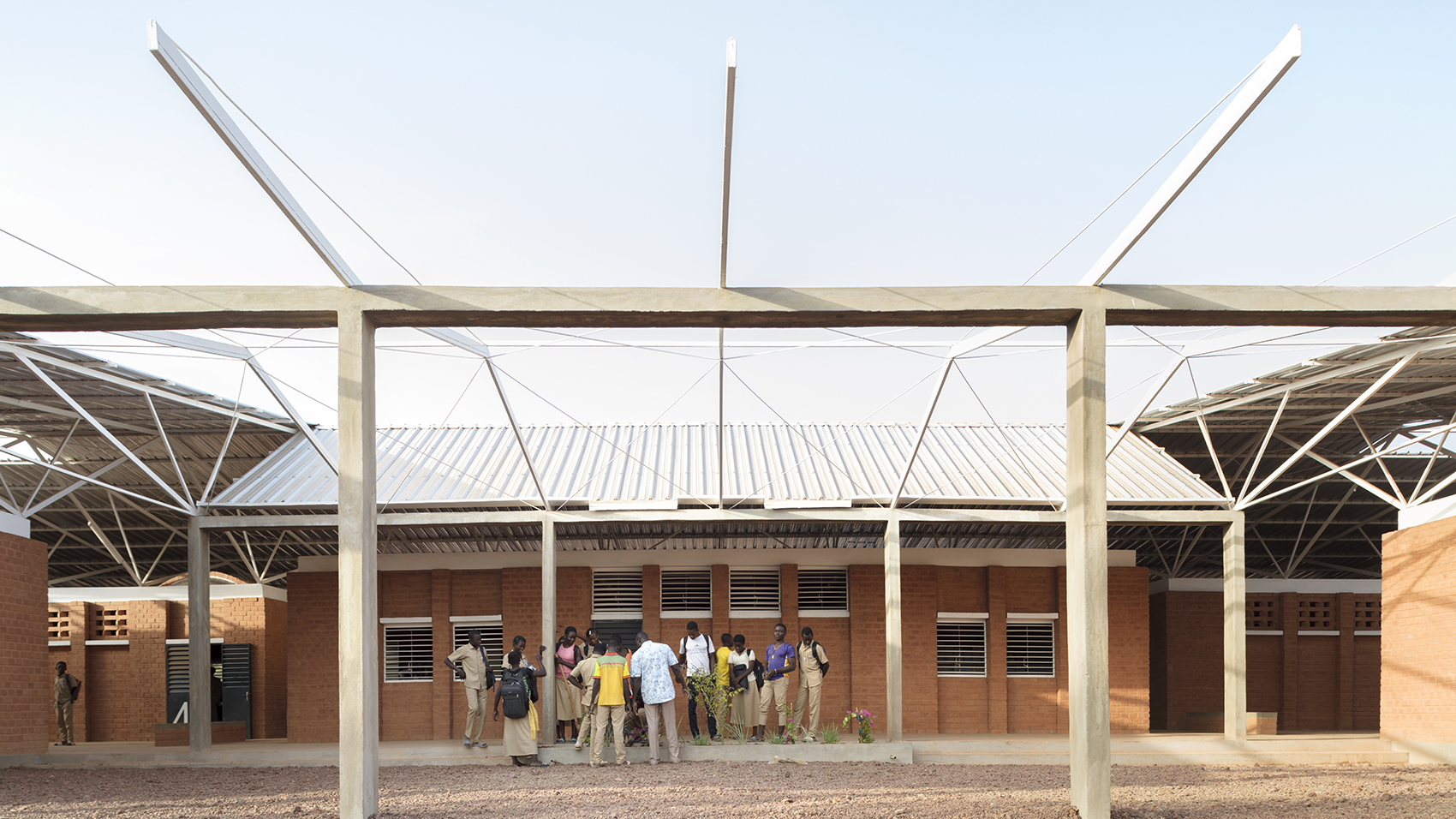 secondary school and auxiliary buildings of bangre veenem school complex by albert faus