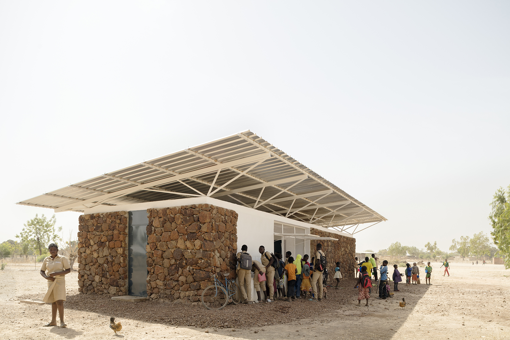 secondary school and auxiliary buildings of bangre veenem school complex by albert faus