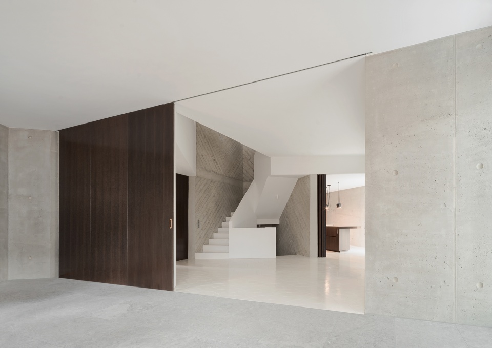 villa l by pool leber architekten