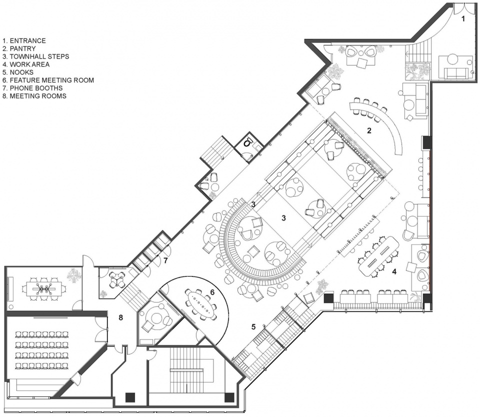 social space at jingan kerry centre shanghai by linehouse