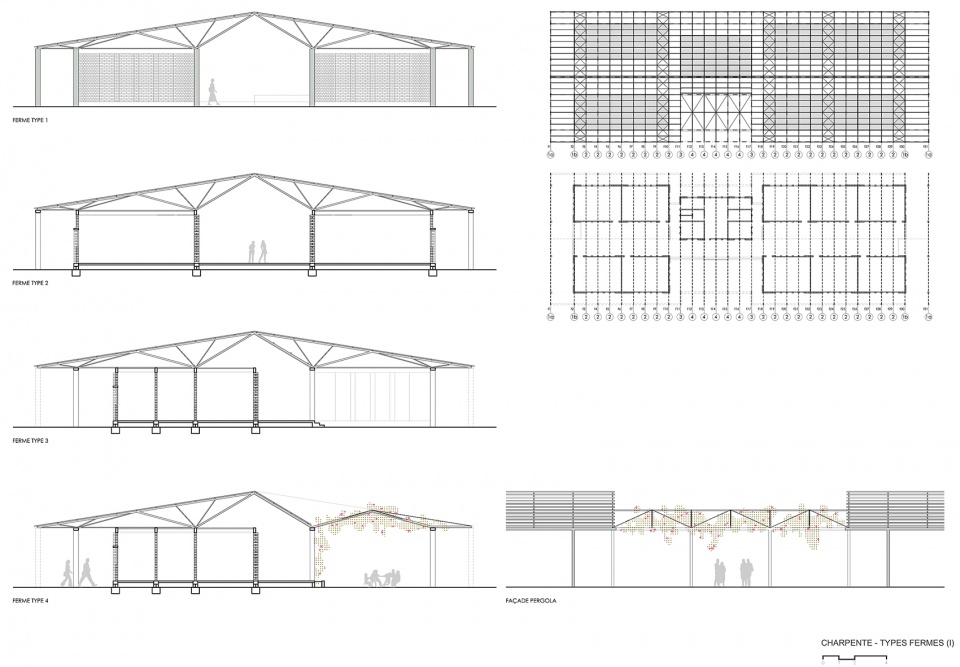 secondary school and auxiliary buildings of bangre veenem school complex by albert faus