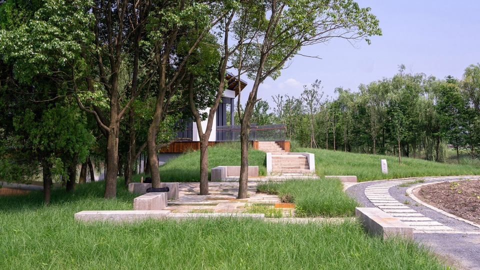 pedestrian bridge of tan jiawan agricultural site park in wuzhen by atelier beeeed zhejiang af university landscape architecture institute
