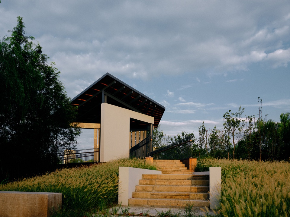 pedestrian bridge of tan jiawan agricultural site park in wuzhen by atelier beeeed zhejiang af university landscape architecture institute