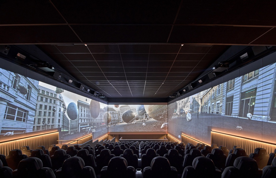 refurbishment of 4 theatres at filmax gran via 2 cinemas by amoo
