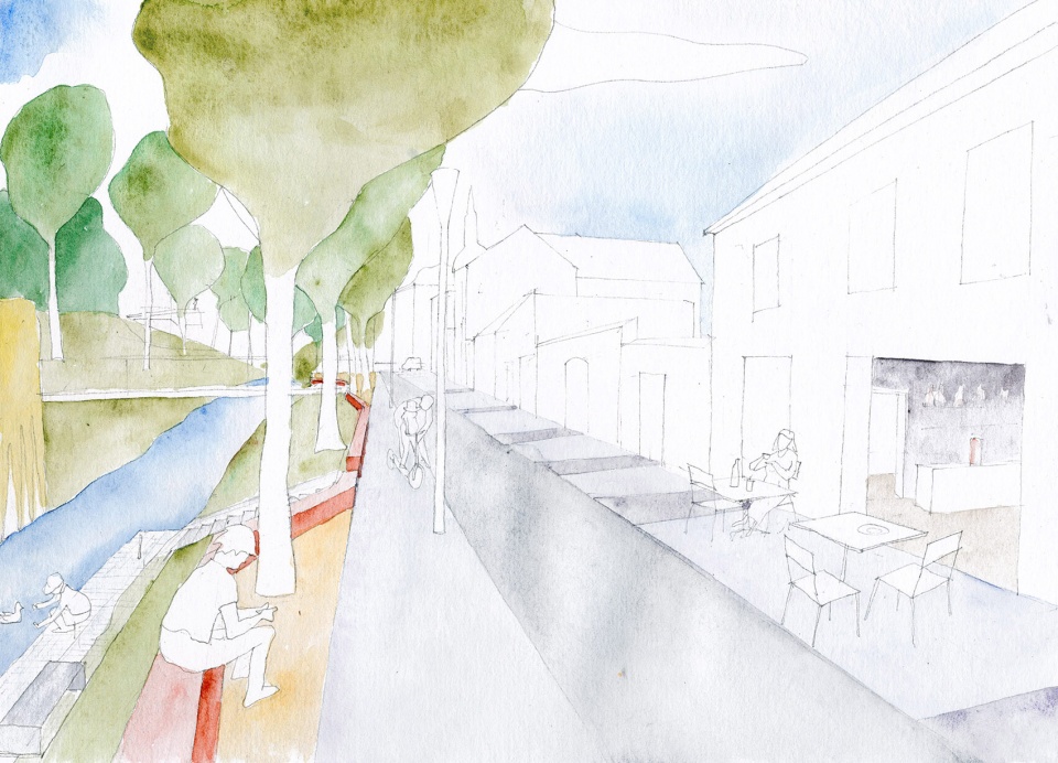 River Loucna Embankment Rusina Frei architekti