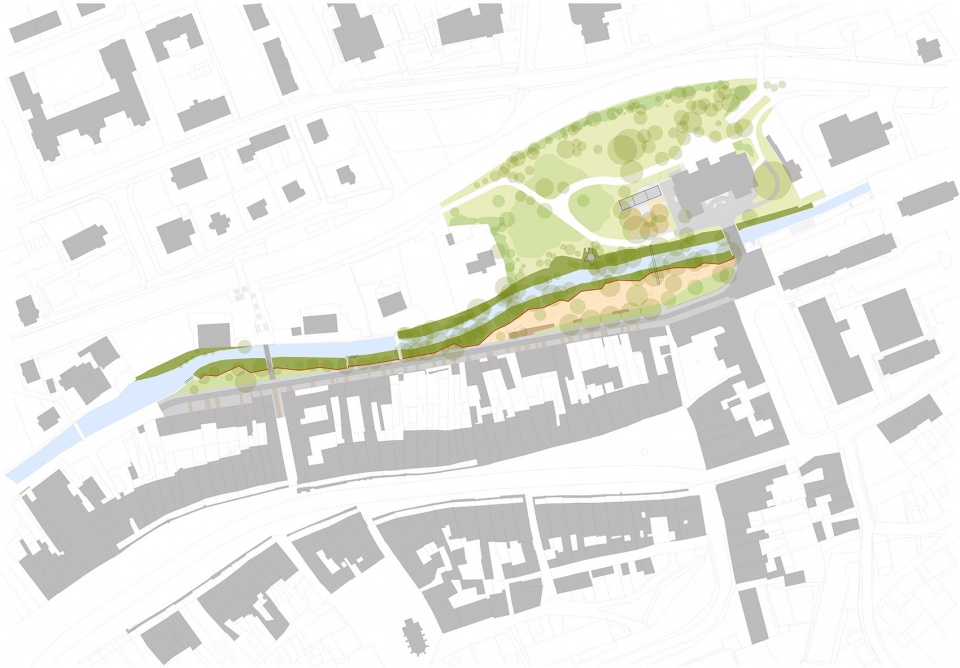 River Loucna Embankment Rusina Frei architekti