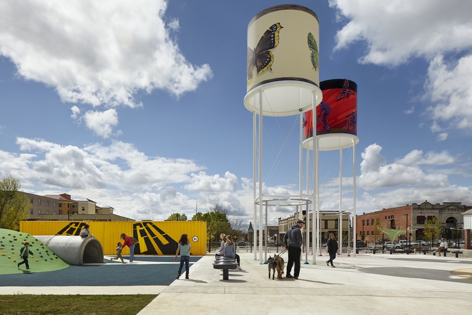 railyard park by ross barney architects