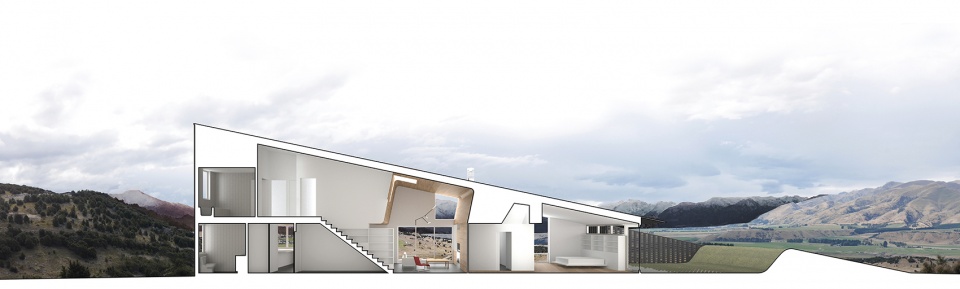 wanaka wedge house by actual architecture