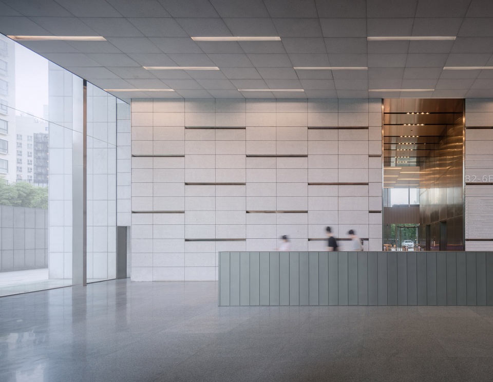 Huangpu Center Office Lobby China by atelier mearc