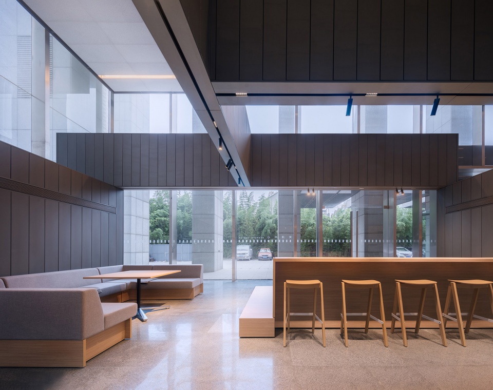 Huangpu Center Office Lobby China by atelier mearc