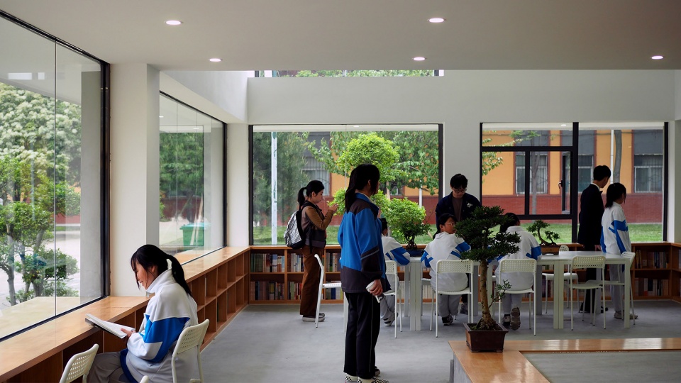 Xi an Gaoxin No 6 High School Library by Wall Architects of XAUAT