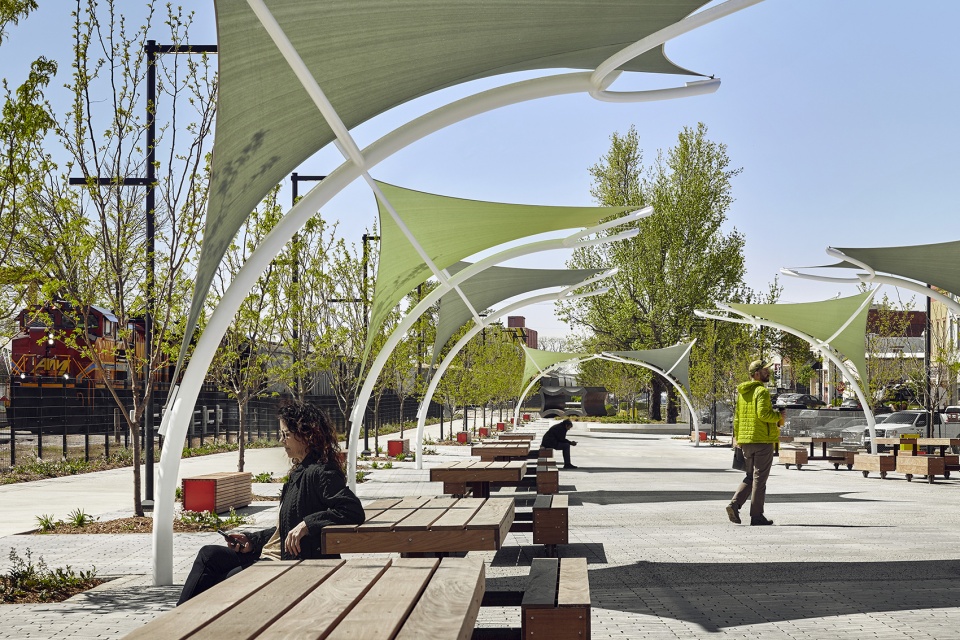 railyard park by ross barney architects