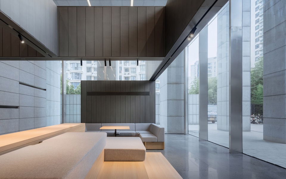 Huangpu Center Office Lobby China by atelier mearc