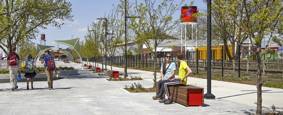 railyard park by ross barney architects