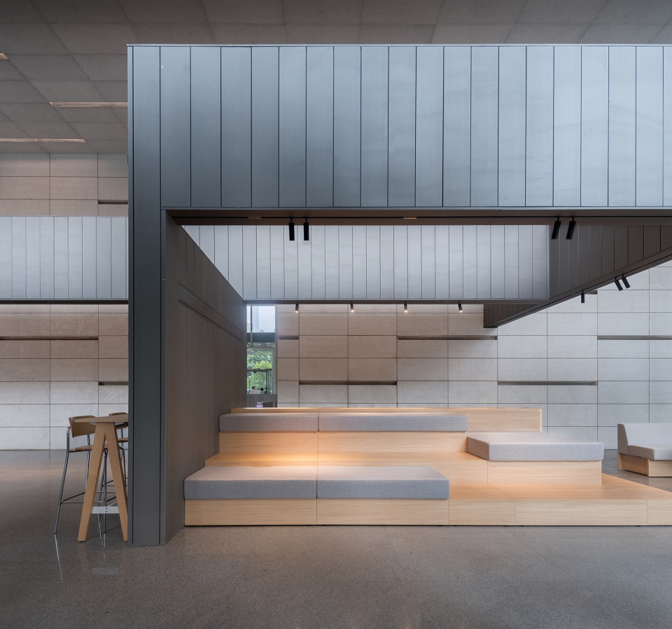 Huangpu Center Office Lobby China by atelier mearc