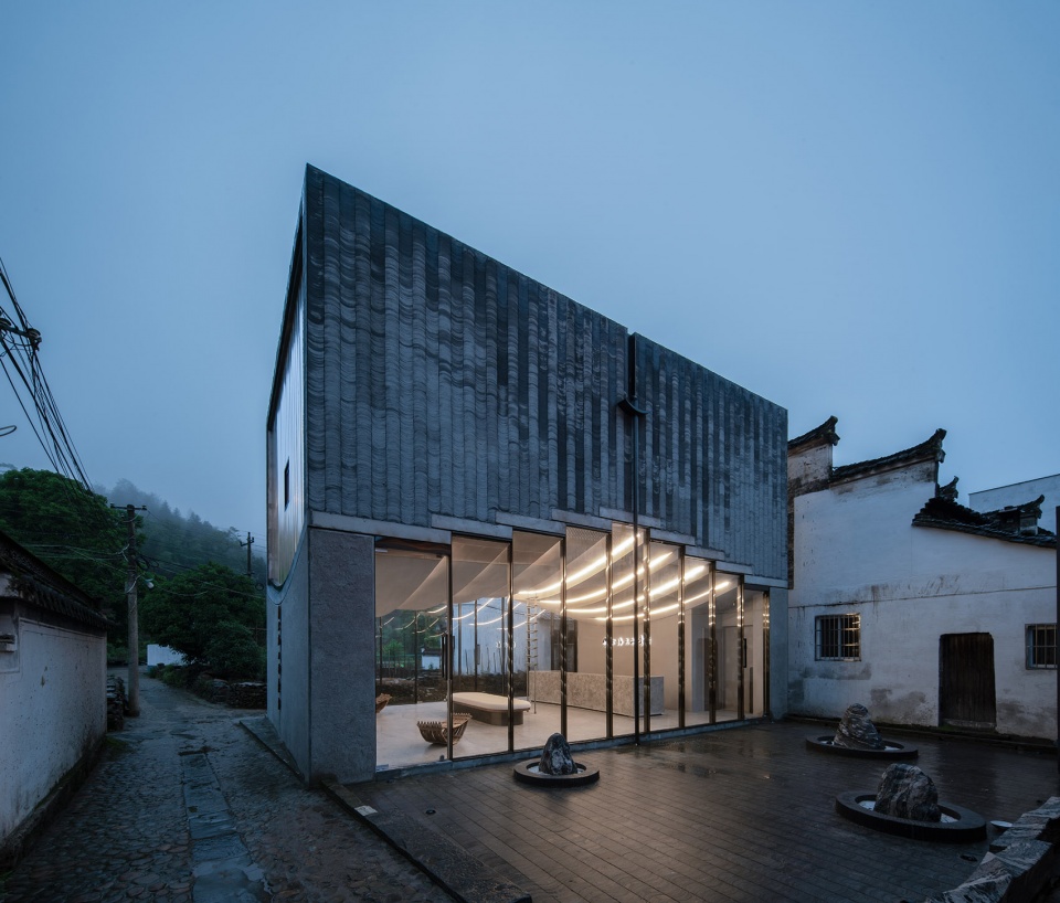 bridge gallery shanghai joint publishing company bookstore at taoyuan huangshan by atelier lai