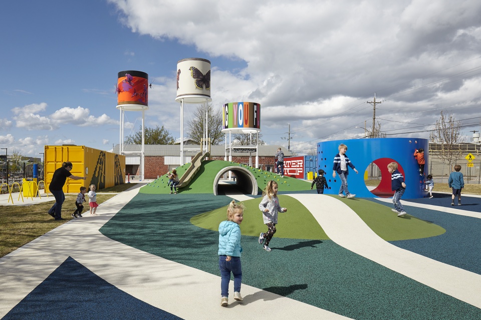 railyard park by ross barney architects
