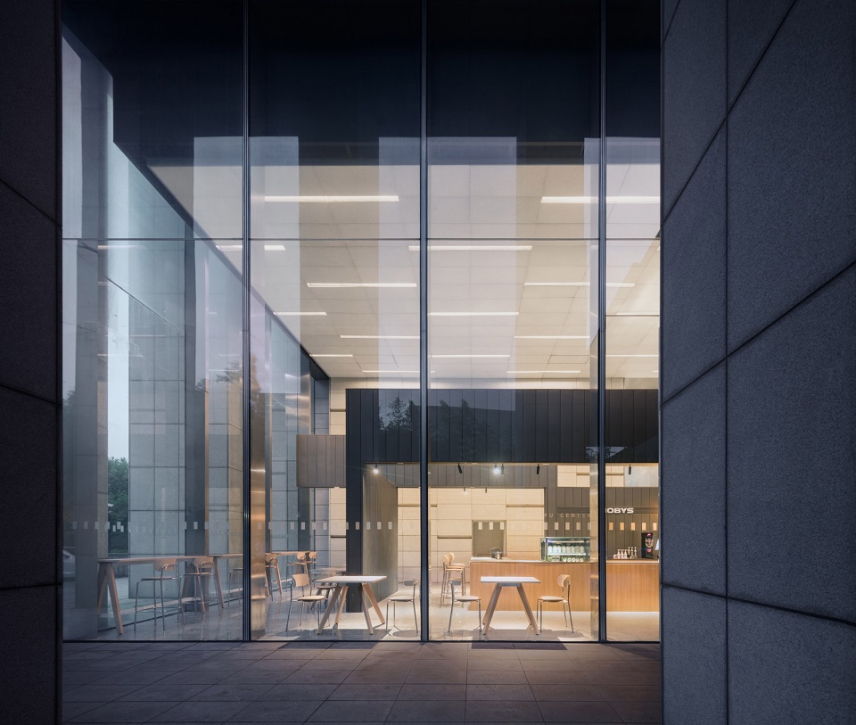 Huangpu Center Office Lobby China by atelier mearc