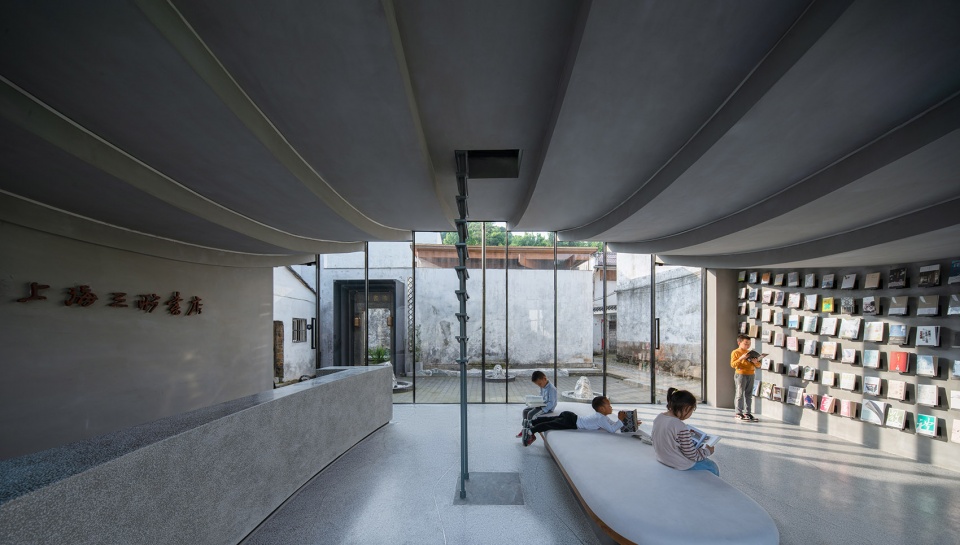 bridge gallery shanghai joint publishing company bookstore at taoyuan huangshan by atelier lai
