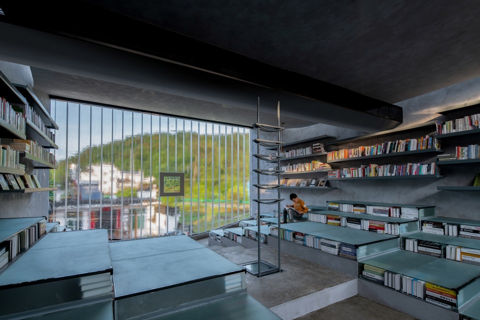 bridge gallery shanghai joint publishing company bookstore at taoyuan huangshan by atelier lai