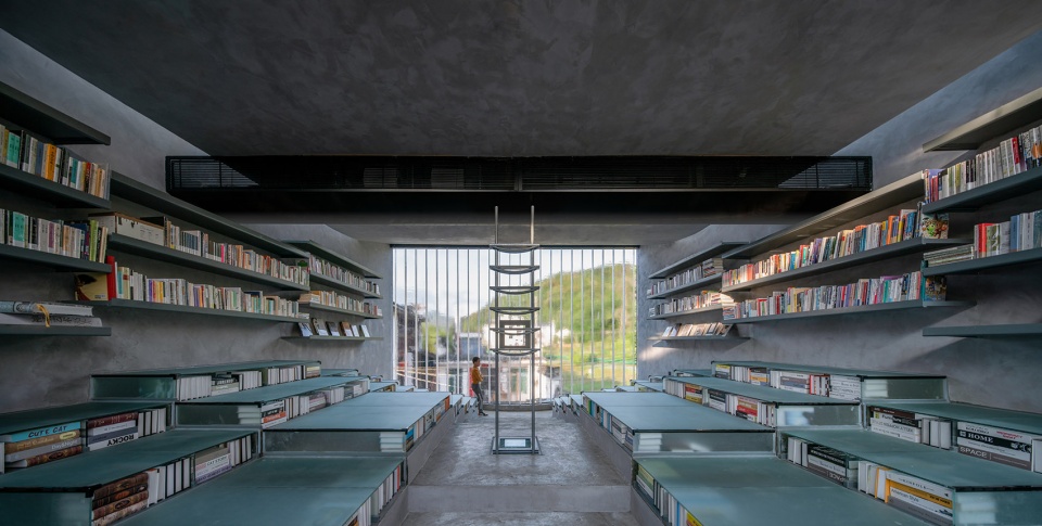 bridge gallery shanghai joint publishing company bookstore at taoyuan huangshan by atelier lai