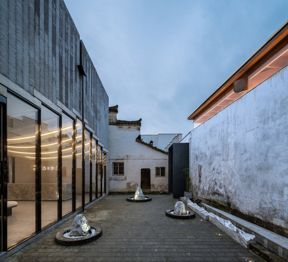 bridge gallery shanghai joint publishing company bookstore at taoyuan huangshan by atelier lai