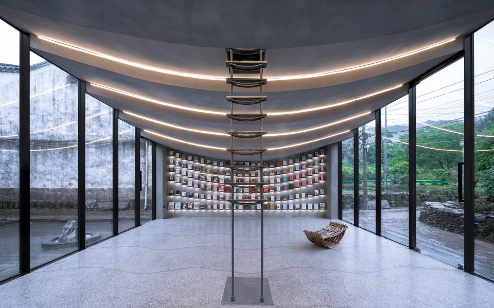 bridge gallery shanghai joint publishing company bookstore at taoyuan huangshan by atelier lai