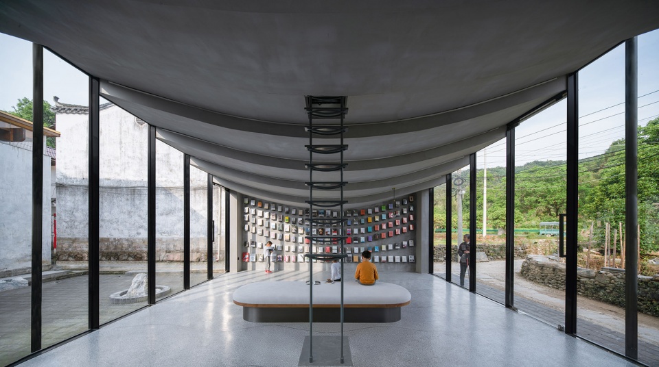 bridge gallery shanghai joint publishing company bookstore at taoyuan huangshan by atelier lai